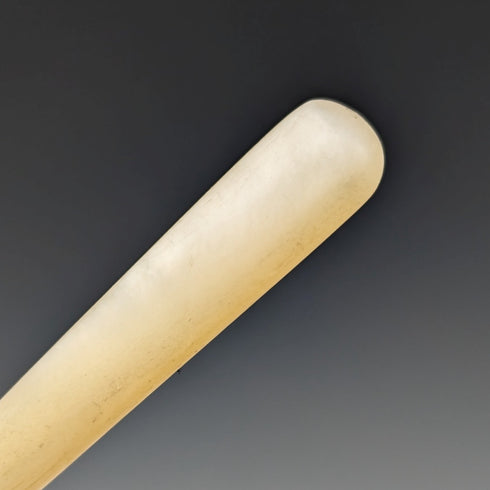 1911 年英國古董白色珍珠手柄純銀茶罐湯匙威廉亨利皮革